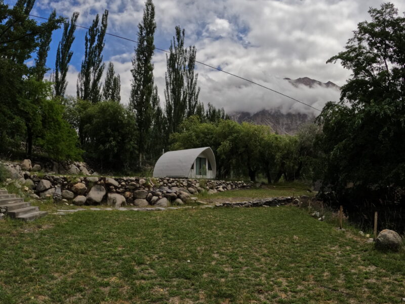 Pods with 180° views in Hunza